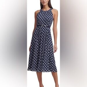 Tommy Hilfiger Navy and White Polka Dot Dress Size 12